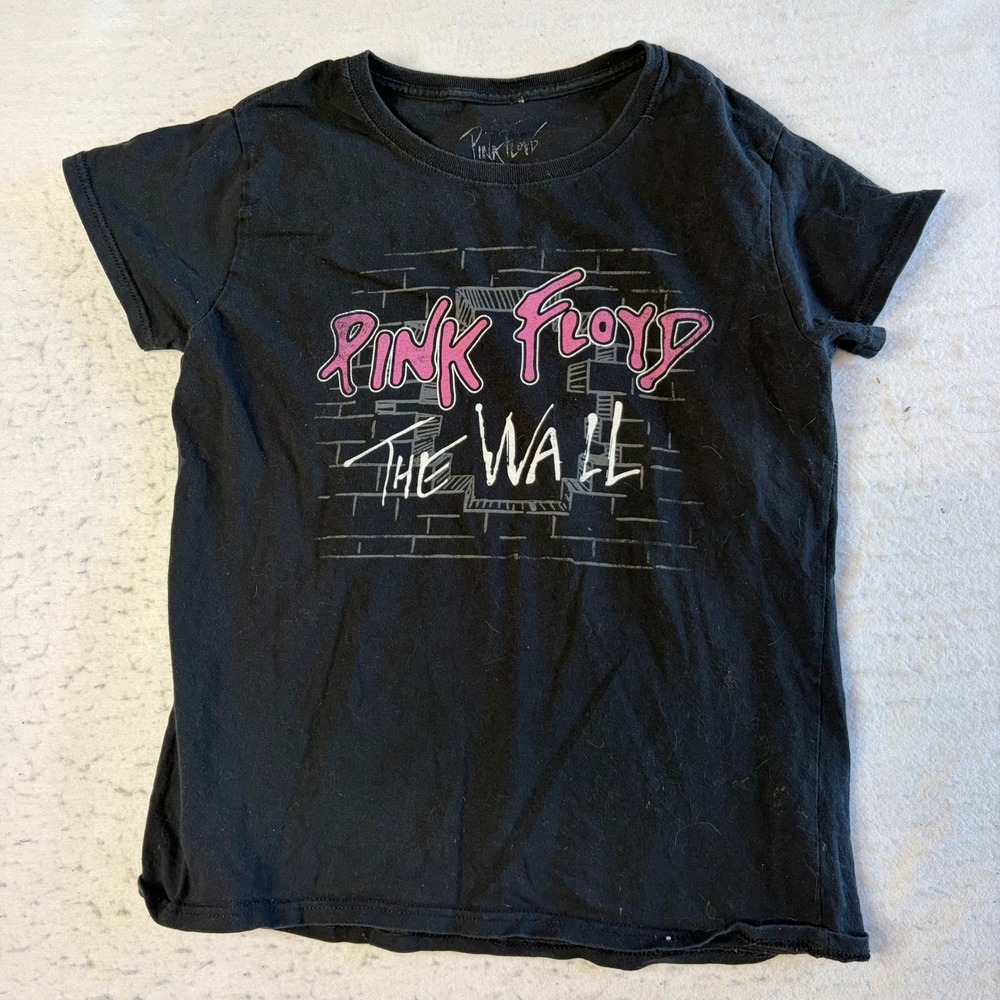 Pink Floyd T-Shirt Girls S Black The Wall Graphic Short Sleeve‎ Rock Band